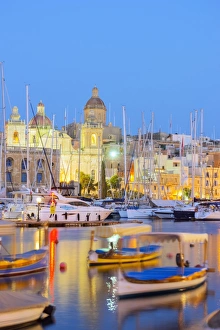 Malta Prints: Grand Harbour Marina, Vittoriosa (Birgu), The Three Cities, Malta, Mediterranean, Europe