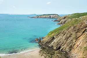 Guernsey Prints: Grande Greve Bay viewed from La CoupÃ©e
