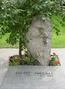 Graves Prints: Grave of Olof Palme, Swedish prime minister murdered in 1986, Adolfs Kirke