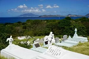 Grave Collection: Graveyard at S. Thomas Anglican Church built in 1643, Nevis, St. Kitts and Nevis