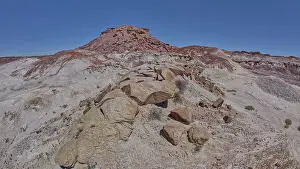 Remarkable Prints: Gray clay flats below Anvil Hill west of Hamilili Point in Petrified Forest National Park