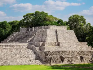 Mesoamerica Prints: Great Acropolis, Edzna Archaeological Site, Campeche State, Mexico