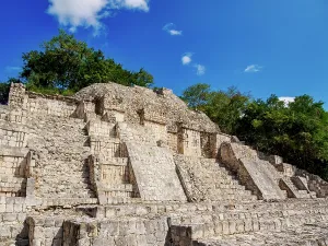 Campeche Prints: Great Acropolis, Edzna Archaeological Site, Campeche State, Mexico