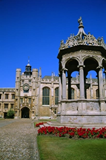 College Prints: The Great Court, Trinity College, Cambridge, Cambridgeshire, England, UK