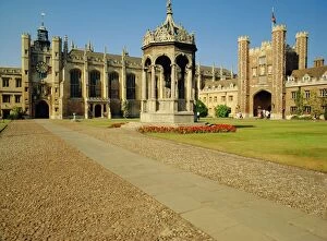 College Collection: The Great Court, Trinity College, Cambridge, England