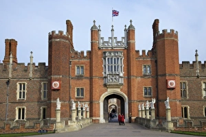 Entrances Prints: Great Gatehouse, Hampton Court Palace, Greater London, England, United Kingdom, Europe