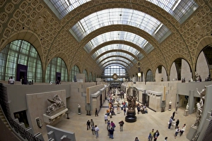 Great Hall of the Musee D Orsay Art Gallery and Museum, Paris, France, Europe