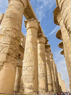 The Great Hypostyle Hall, Karnak Temple Complex, a vast mix of temples, pylons, and chapels, UNESCO World Heritage Site, near Luxor, Thebes, Egypt, North Africa, Africa