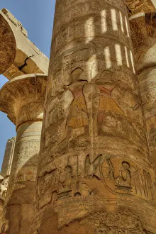 Abu Simbel Prints: The Great Papyrus Columns, Hypostyle