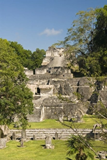 Great Plaza Prints: Great Plaza, North Acropolis, Tikal, UNESCO World Heritage Site, Tikal National Park