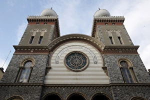 Synagogue Prints: Great synagogue of Turin, Piedmont, Italy, Europe