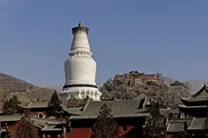 The Great White Pagoda (Da Baita), Tayuan Temple (Tayuan Si), one of Chinas most ancient Buddhist sites, Five Terrace Mountain (Wutai Shan), Shanxi