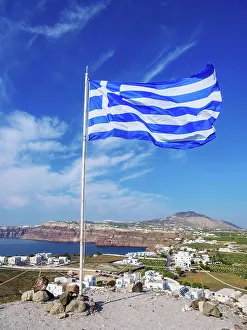 Patriotism Prints: Greek Flag at the Venetian Castle