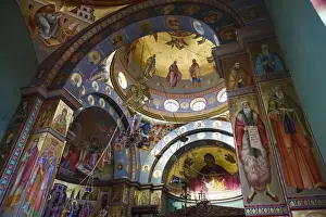 Galilee Prints: The Greek Orthodox Church of the Twelve Apostles in Capernaum by the Sea of Galilee (Lake Tiberias)