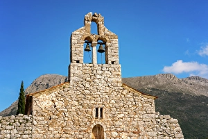 Peloponnese Prints: Greek Orthodox church in Areopoli, Mani Peninsula, Peloponnese, Greece
