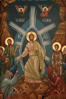Images Dated 19th April 2006: Greek Orthodox icon of Christs resurrection, Thessalonica, Macedonia, Greece, Europe