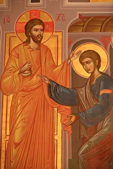 Images Dated 19th April 2006: Greek Orthodox icon depicting Christ showing his wounds, Thessaloniki, Macedonia, Greece