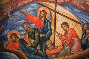 Images Dated 19th April 2006: Greek Orthodox icon depicting Jesus, who is shown twice