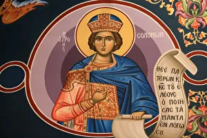 Images Dated 19th April 2006: Greek Orthodox icon depicting King Solomon, Thessaloniki, Macedonia, Greece, Europe