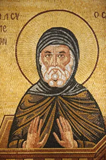 Details Prints: Greek Orthodox icon depicting St. Simeon, St. Georges Orthodox church, Madaba