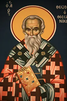 Images Dated 19th April 2006: Greek Orthodox icon depicting St. Theonasos of Thessaloniki, Thessaloniki, Macedonia