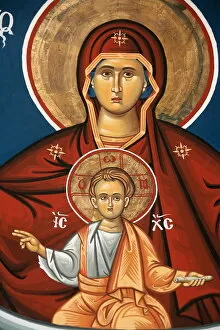 Images Dated 21st April 2006: Greek Orthodox icon depicting Virgin and Child, Thessalonica, Macedonia, Greece, Europe
