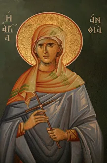 Thessaloniki Prints: Greek Orthodox icon, Thessaloniki, Macedonia, Greece, Europe