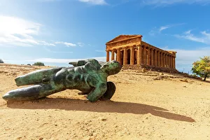 Ancient Greece Prints: The Greek Temple of Concordia, part of the old city of Akragas
