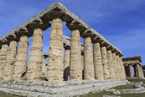Ancient Culture Prints: Greek temples of Hera and Neptune, UNESCO World Heritage Site, Campania, Italy, Europe