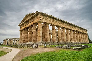 Incredible Prints: The Greek temples of Paestum, UNESCO World Heritage Site, Campania, Italy, Europe