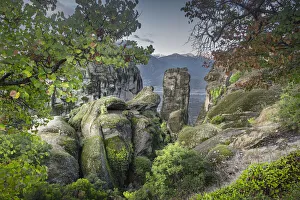 Meteora Prints: Green capture of the rocks in Meteora, Thessaly, Greece, Europe