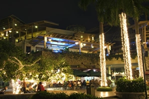 Manila Prints: Greenbelt Entertainment Area with illuminated palm
