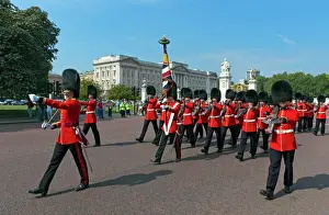Portraits Prints: Grenadier Guards march to Wellington Barracks after Changing the Guard ceremony