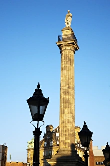 Street Light Prints: Grey Monument, Newcastle upon Tyne, Tyne and Wear, England, United Kingdom, Europe