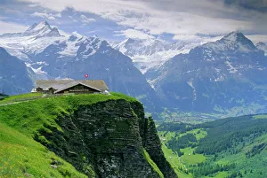 Images Dated 5th September 2008: Grindelwald and North face of the Eiger mountain