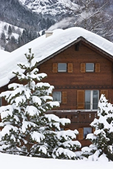 Grindelwald, typical Swiss style Chalets, Jungfrau region, Bernese Oberland Grindelwald, typical Swiss style Chalets, Jungfrau region, Bernese Oberland