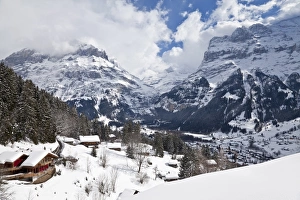 Grindelwald Prints: Grindelwald and the Wetterhorn mountain, Jungfrau region, Bernese Oberland