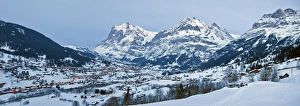 Grindelwald Prints: Grindelwald, Wetterhorn mountain, 3692m, Jungfrau region, Bernese Oberland