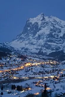 Images Dated 13th March 2009: Grindelwald, Wetterhorn mountain, 3692m, Jungfrau region, Bernese Oberland