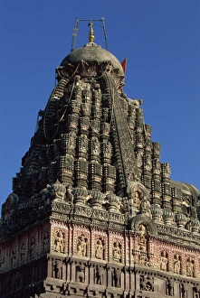 The Grishneshwar Temple at Verul village near Ellora, Maharashtra state, India, Asia