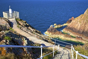 Jersey Prints: Grosnez Lighthouse at Grosnez Point, Jersey, Channel Islands, Europe