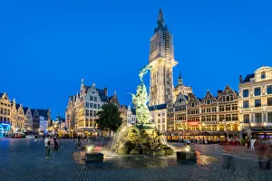 The Grote Markt in the historic centre, Antwerp, Belgium, Europe
