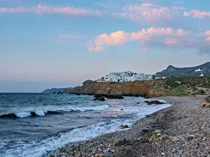 Chora Prints: Grotta Beach at dusk, Chora, Naxos City