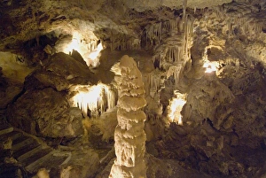 Stalagmite Prints: Grotte de l Observatoire, Jardin Exotique, Moneghetti, Monaco, Europe