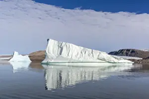 Glacier Prints: Grounded icebergs calved from nearby glacier in Makinson Inlet, Ellesmere Island, Nunavut