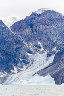 Trapped Prints: Grounded icebergs, Sydkap, Scoresbysund, Northeast Greenland, Polar Regions