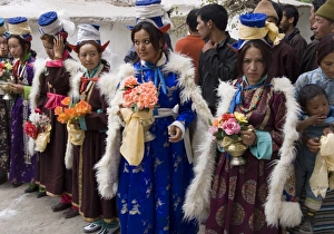 25 30 Years Prints: Group of young local women in full traditional costume