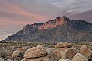 Texas Prints: Guadalupe Peak and El Capitan at sunset