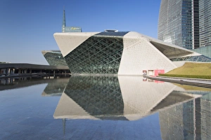 Theatre Prints: Guangzhou Opera House in Zhujiang New Town, Tian He, Guangzhou, Guangdong, China, Asia