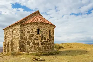 Border Prints: Guard house on border between Georgia and Azerbaijan near David Gareji Monastery